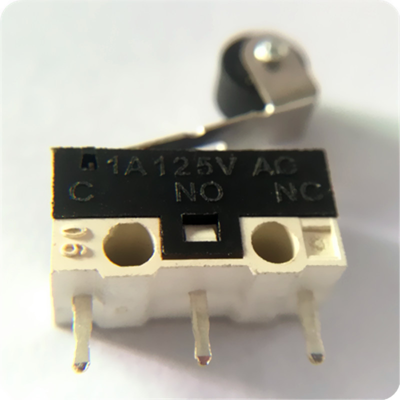 微動開關 長柄帶輪限位開關 小行程常閉微動開關 長壽命鼠標開關