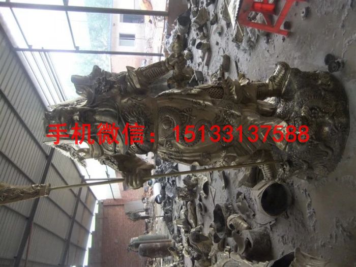 銅關(guān)公佛像 武財(cái)神銅佛像