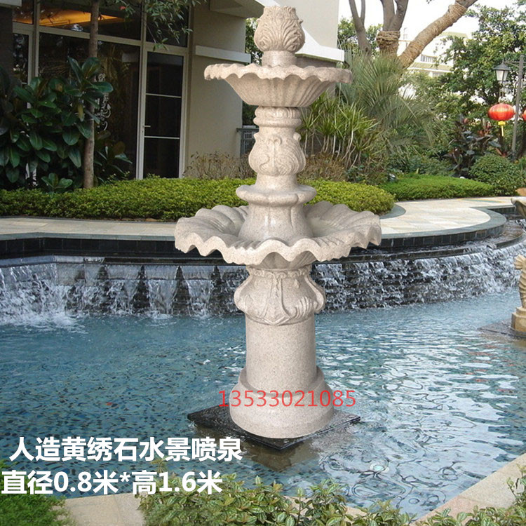 歐式天使噴泉雕塑砂巖流水景觀噴泉*廣場(chǎng)水景噴泉砂巖園林景觀噴泉