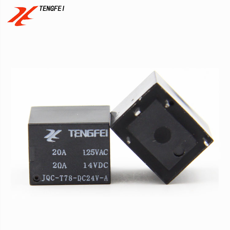 騰飛廠家t78繼電器24v SRA-24VDC-CL防盜報警器繼電器4腳20A直流