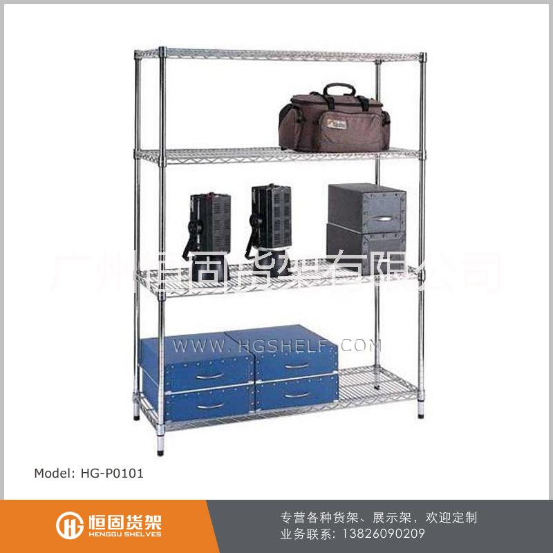 供應(yīng)四層鍍鉻置物層架，廣州貨架廠 鍍鉻層架，網(wǎng)式置物架