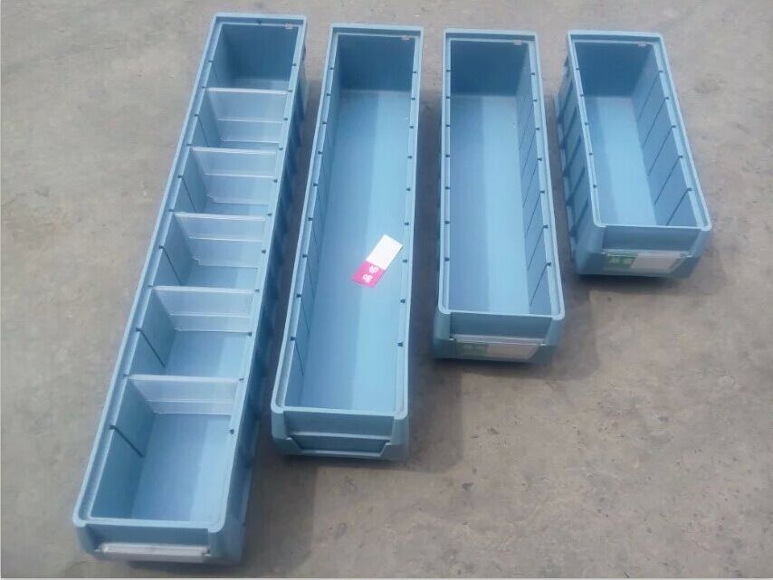 PP原料分隔零件盒斜口可插隔片塑料原件盒分隔式塑料零件盒廠直銷