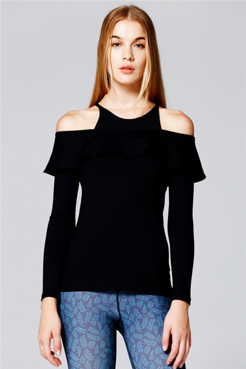 高彈面料加工 瑜伽服緊身衣無縫拼接 熱轉(zhuǎn)移印花速干T恤