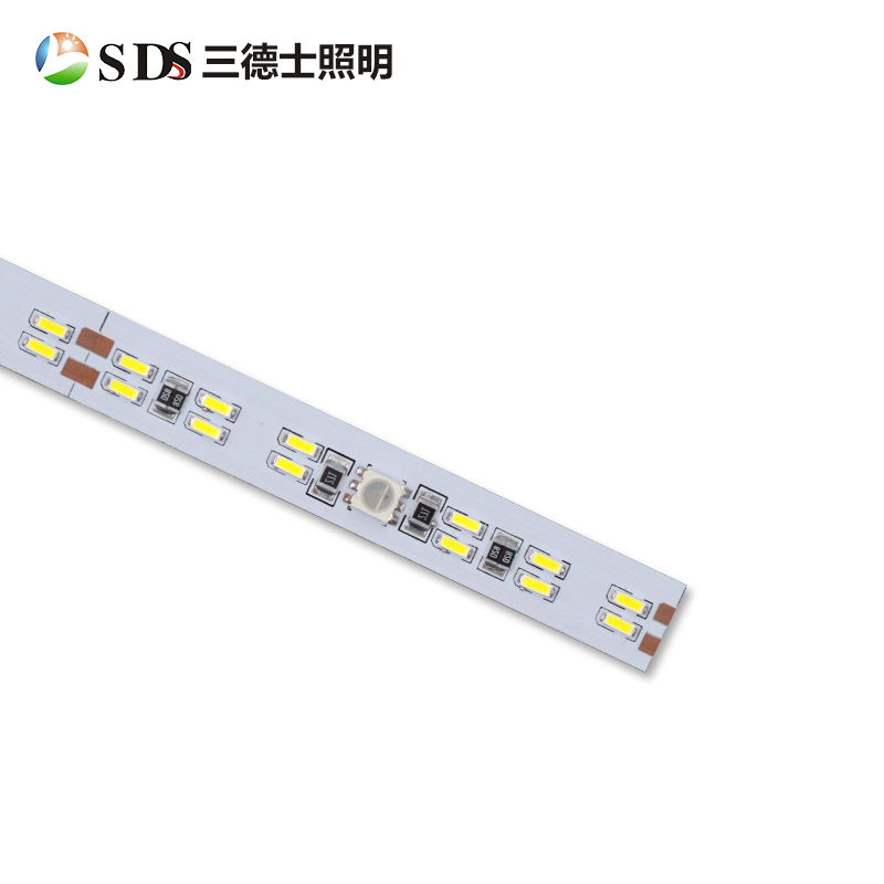 LED幻彩硬燈條展柜燈條12V 低壓幻彩硬燈條展柜燈條RGB幻彩2835 4014燈條內(nèi)置IC編程