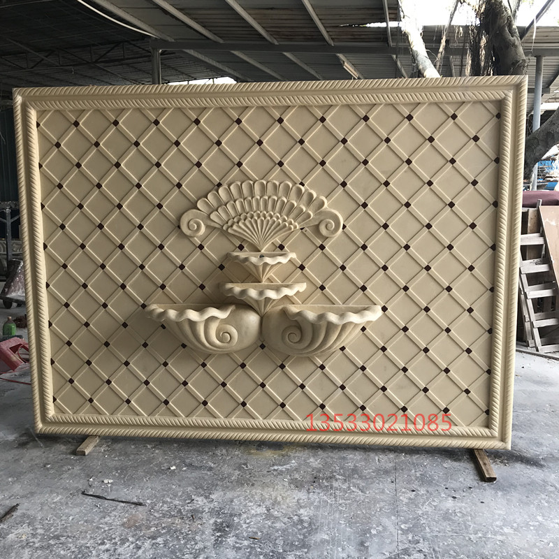 人造砂巖噴水池流水景觀墻設(shè)計(jì)_庭院噴水池水景墻_噴水池景觀流水墻