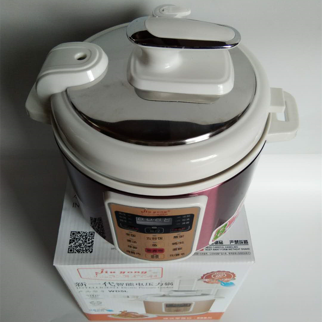 廠家批發(fā)家用智能5L電壓力鍋 液晶顯示智能預(yù)約煮飯功能