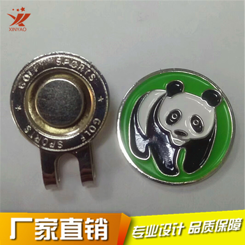*帽夾定制 *金屬烤漆帽夾制作 高爾夫球叉帽夾定做磁性帽夾