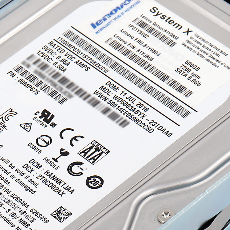 IBM 500GB 3.5SATA 7.2k 81Y9802 81Y9786 81Y9787 81Y9802