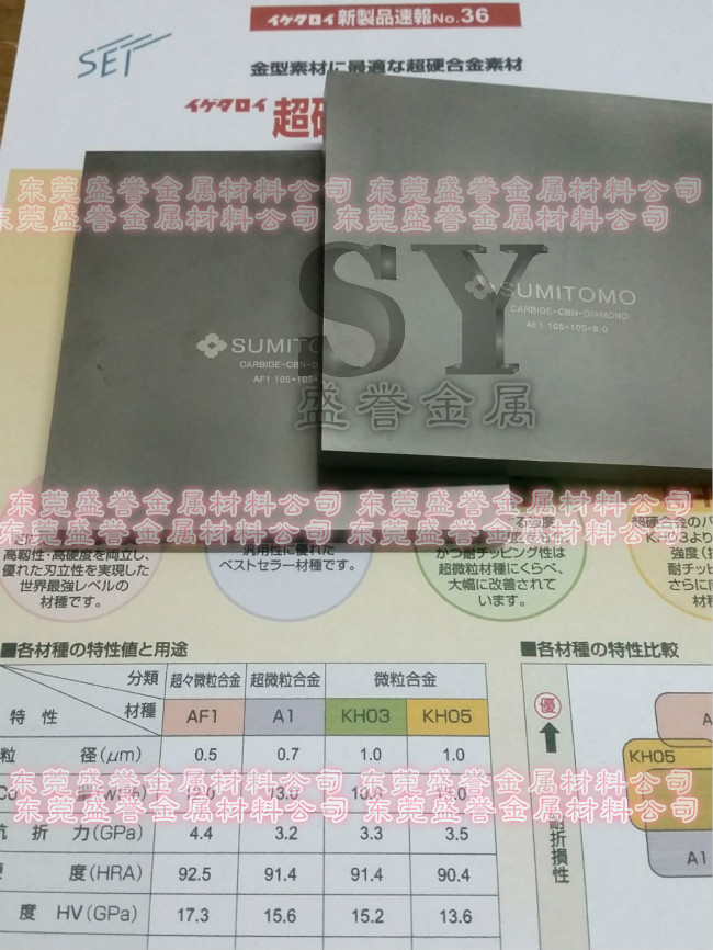 AF510鎢鋼板材 進口日本硬質(zhì)合金，AF132耐磨耗鎢鋼板