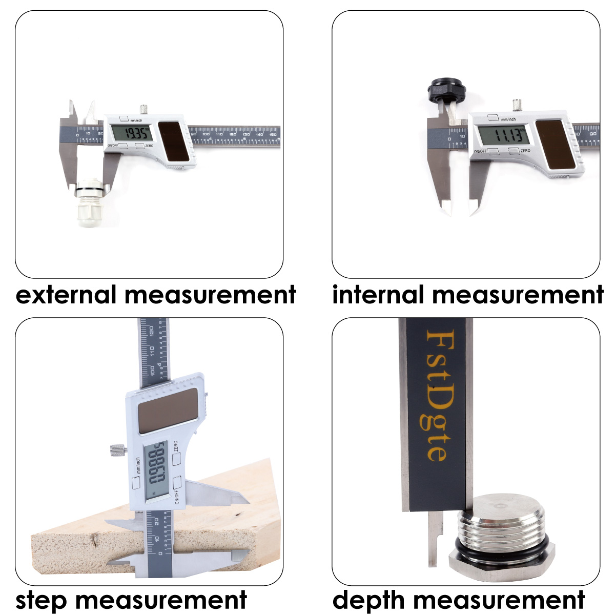 迪吉特量具0-150 太陽能不銹鋼數(shù)顯卡尺電子游標卡尺 廠家直銷 可定制