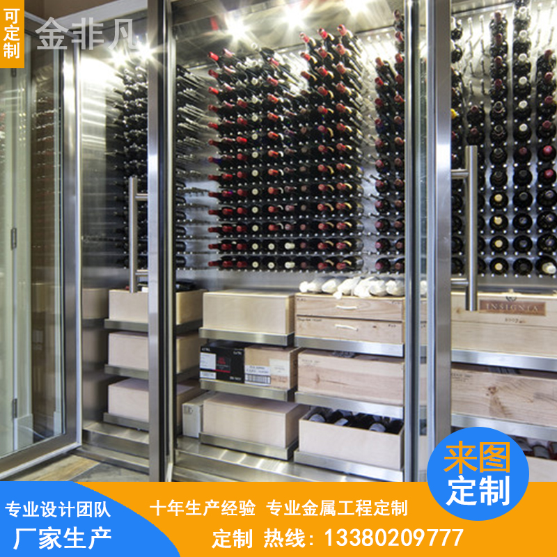 廠家直銷優(yōu)質(zhì)不銹鋼酒柜 酒窖不銹鋼紅酒架 定做不銹鋼恒溫紅酒柜
