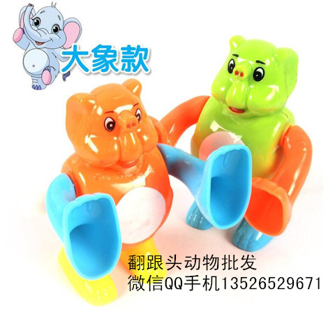 翻跟頭動(dòng)物卡通發(fā)條小動(dòng)物 上鏈翻跟頭動(dòng)物 發(fā)條翻斗玩具