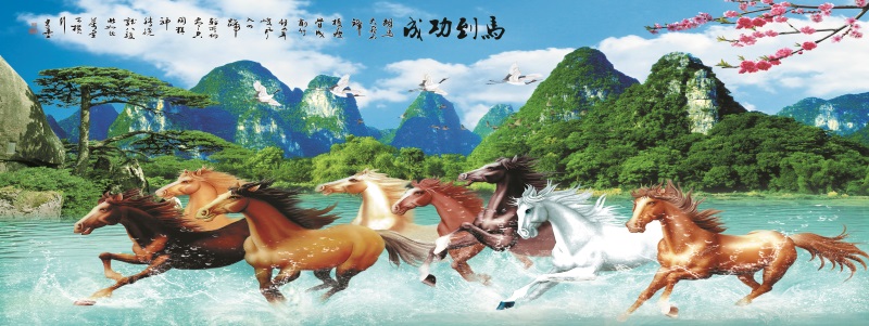 八駿馬背景墻 八駿馬背景墻 石材背景墻 八駿馬背景墻 石材背景墻 藝術(shù)背