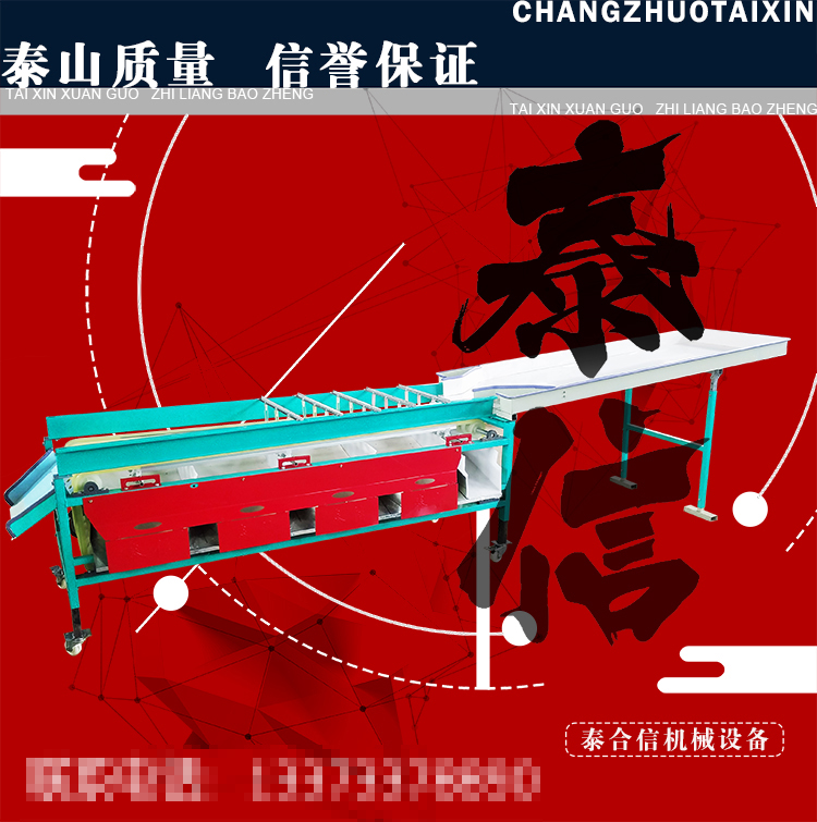 泰信牌義烏南棗 青棗基礎(chǔ)款分級機 分選機 果蔬分大分級精準效率高