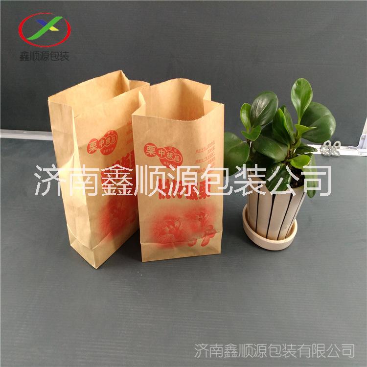 濟南休閑食品包裝袋,環(huán)保防油小吃肉夾饃包裝紙袋廠家定做