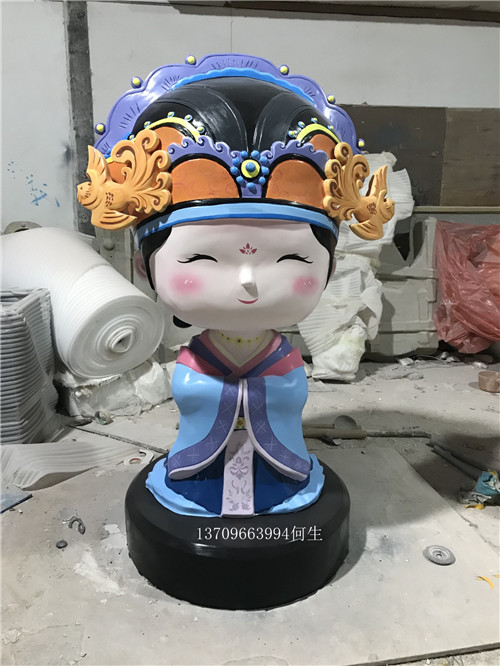 活潑可愛(ài)卡通青蛙雕塑，玻璃鋼卡通造型定制，玻璃鋼雕塑廠(chǎng)家
