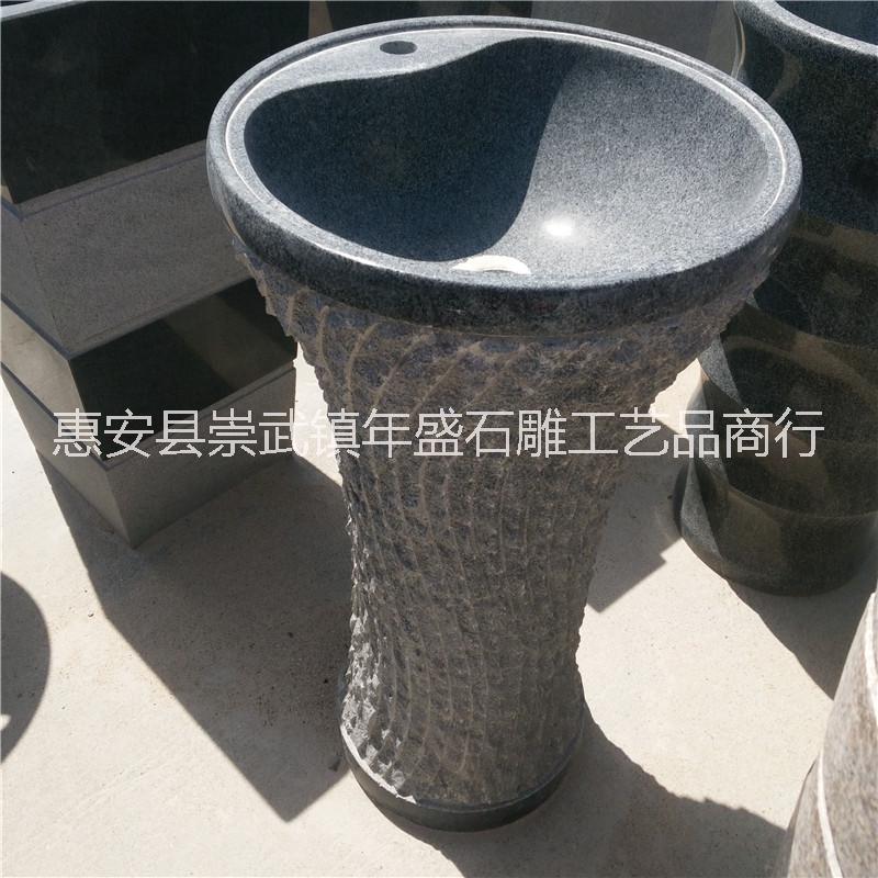 廠家定制石雕大理石簡約一體式洗手盆 景觀別墅室外豪華洗手池雕塑