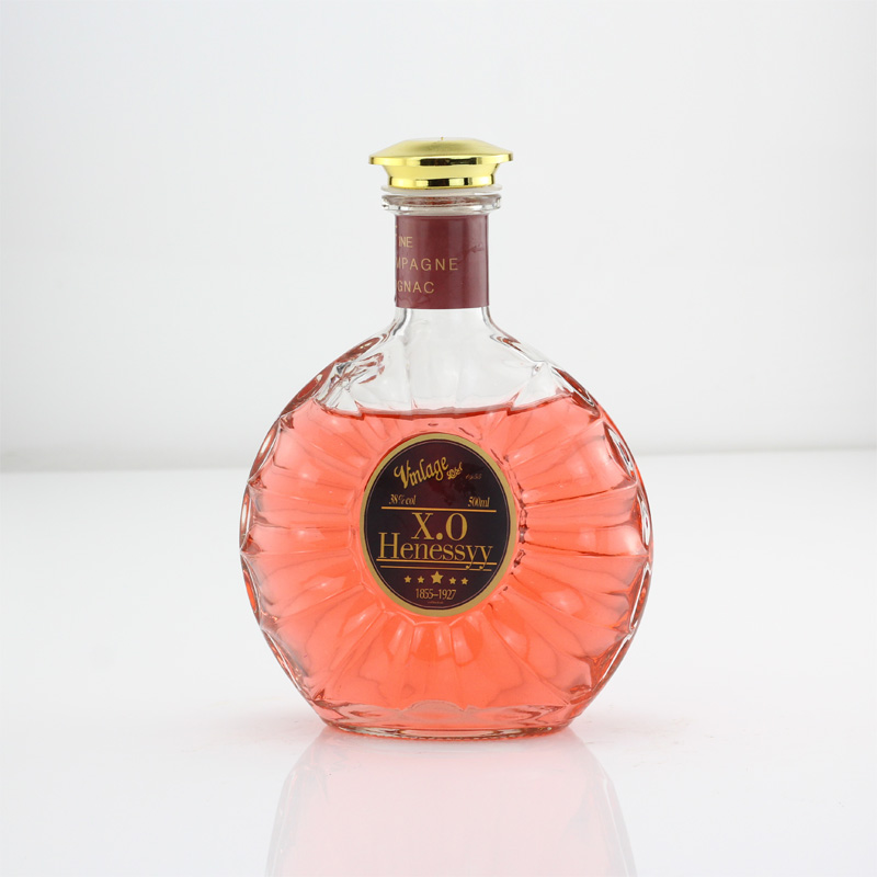 葡萄酒瓶 葡萄酒瓶 XO紅酒瓶玻璃空瓶洋酒瓶裝飾人頭馬擺件500ml醒酒器