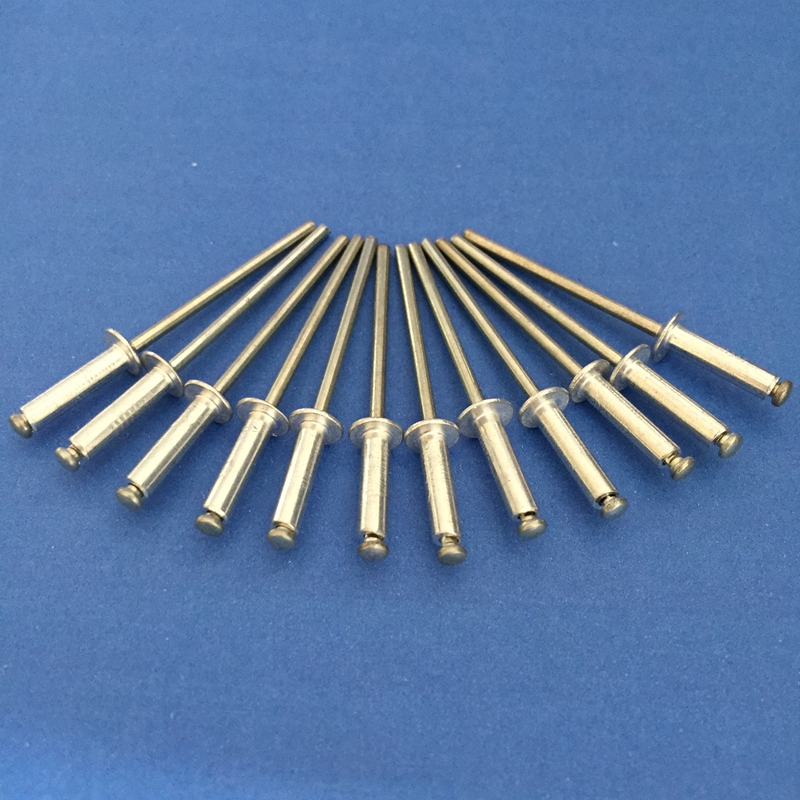 申合五金  GB /T 12618-1990 開(kāi)口型扁圓頭抽芯鉚釘 白鋅
