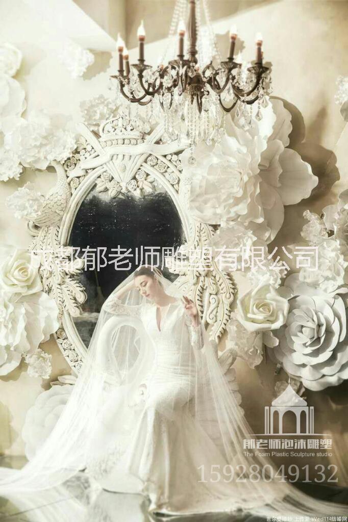 歐式拱門泡沫雕塑定制5連拱形婚禮舞臺布置道具羅馬柱婚慶泡雕 歐式拱門泡沫雕塑3D打印泡沫