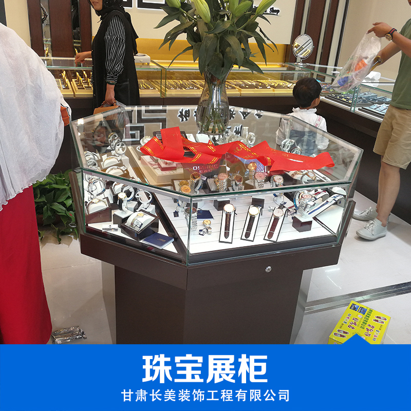 定制 *珠寶展柜銀飾 珠寶柜臺(tái) 不銹鋼工藝展示柜  led展示柜廠家直銷 款式多樣
