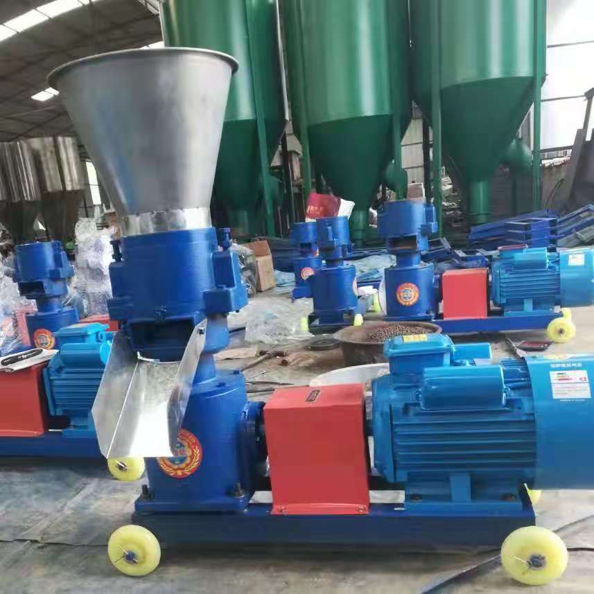 家用平模顆粒飼料機(jī) 定做加工環(huán)膜顆粒機(jī)組