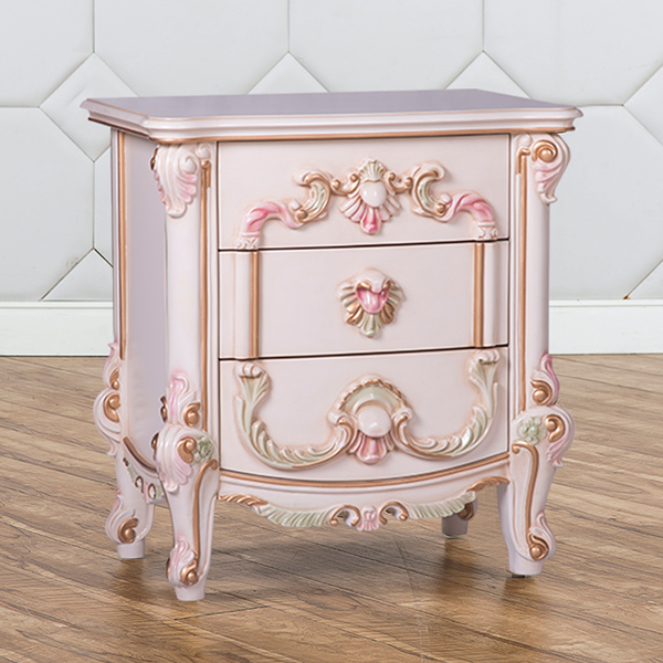 供應(yīng)齊居置家歐式1002實(shí)木別墅床頭柜