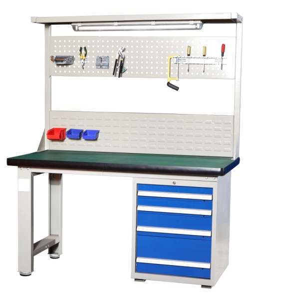 天津珠峰廠家銷售帶掛板工作桌鉗工工作臺