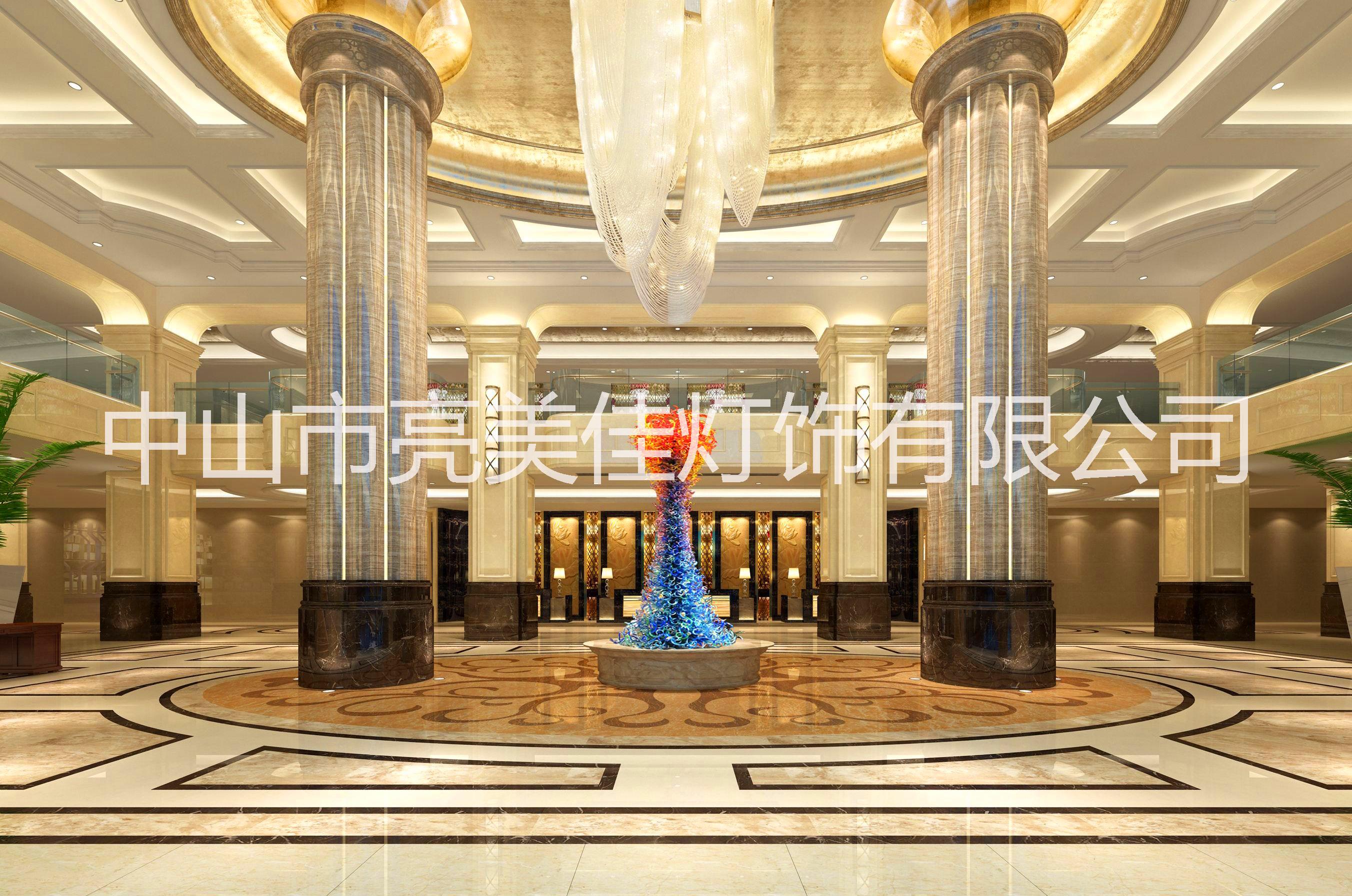 水晶吊燈酒店燈飾私人定制工程燈具