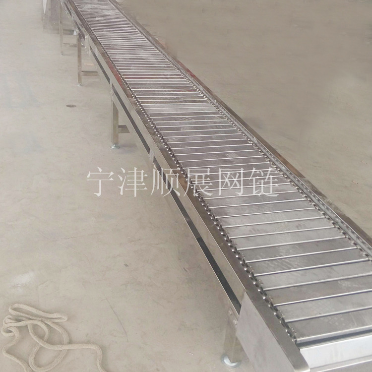 廠家按需定做不銹鋼鏈板輸送機(jī)食品烘干耐高溫傳動帶輸送機(jī) 不銹鋼板鏈輸送機(jī)