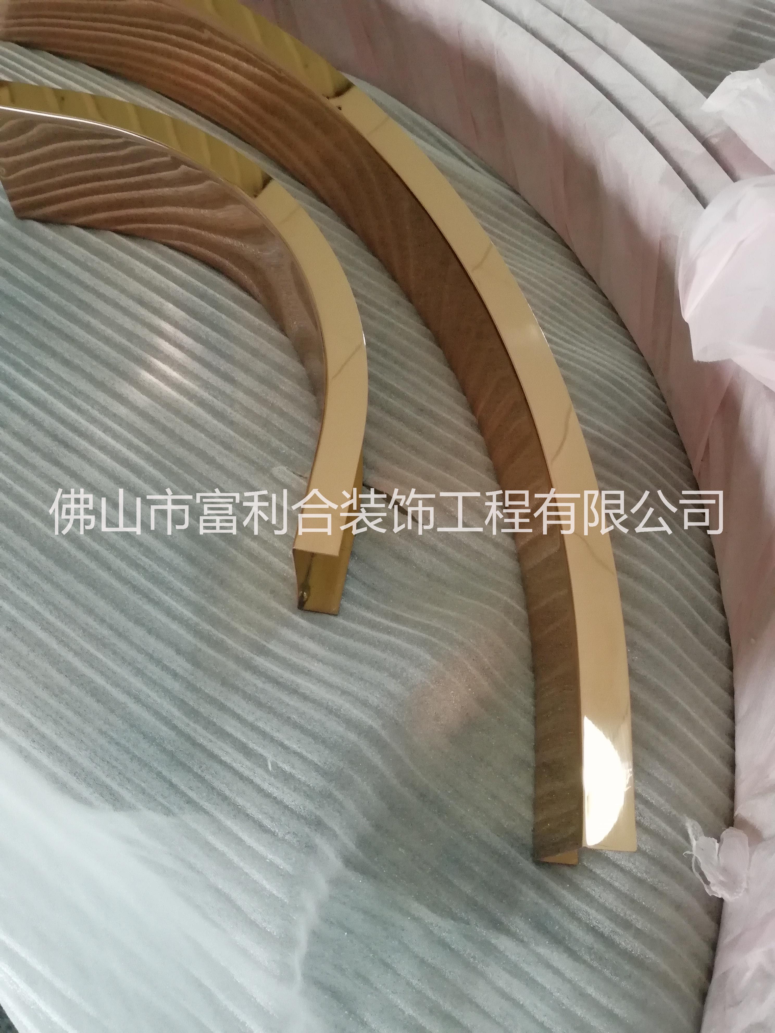 不銹鋼弧形線條定做 天花玫瑰金包邊線條