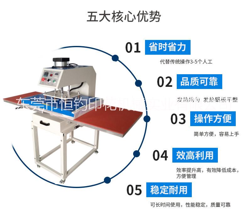 廠家直銷升華轉(zhuǎn)印機(jī)氣動(dòng)雙工位燙畫機(jī)童裝氣壓燙圖機(jī)產(chǎn)地貨源 恒鈞氣動(dòng)雙工位燙畫機(jī)