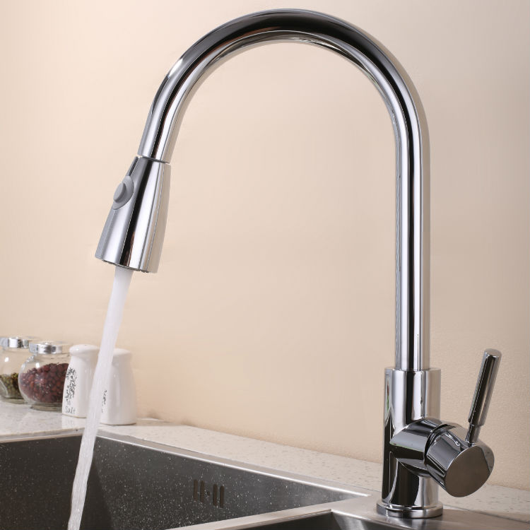 冷熱廚房抽拉水龍頭