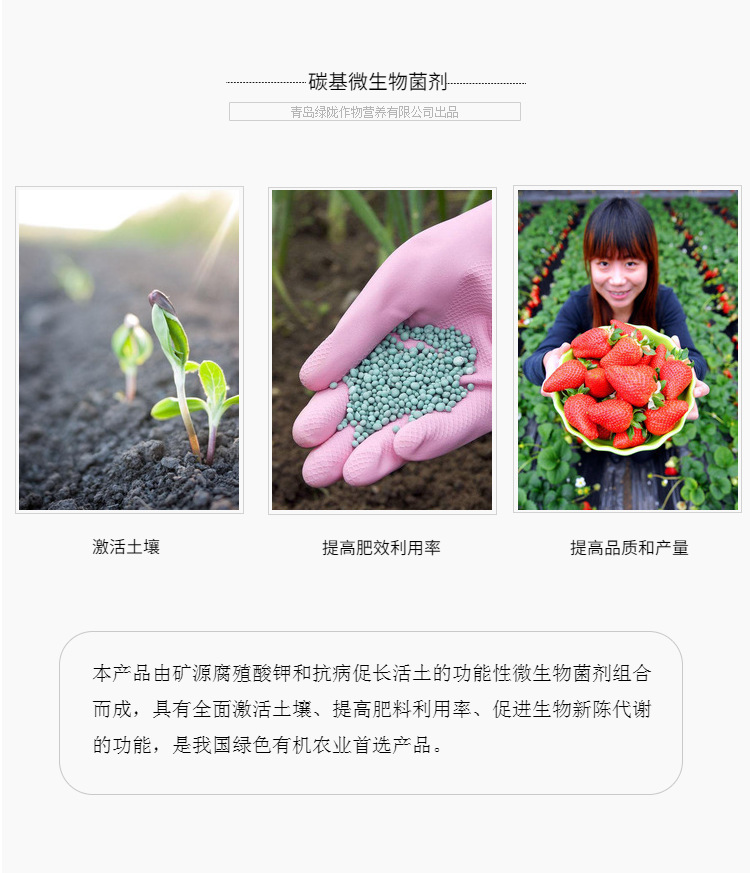 碳基微生物菌劑 改良土壤提秧壯苗