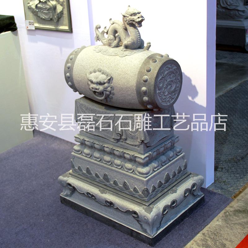 福建廠家定制 石雕門墩招財獅子抱鼓石雕塑中式園林庭院