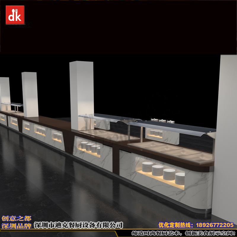 迪克機(jī)關(guān)單位食堂裝修方案員工自助 單位食堂裝修方案員工自助餐臺(tái)定制