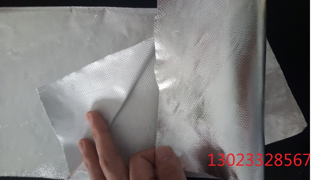 沈陽大連鋁箔玻纖布 阻燃玻纖布復鋁箔 耐高溫管道包扎布鋁箔布