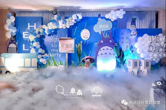 男寶寶生日派對布置藍色系浪漫