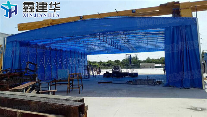 山東費(fèi)縣推拉輪式工廠伸縮蓬 活動(dòng)戶外物流出貨雨棚定制哪家強(qiáng)