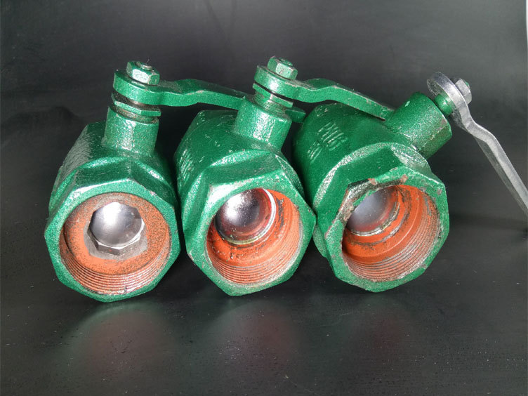 烤漆鐵球閥 內(nèi)螺紋鐵絲扣綠色球閥 橋梁隧道水泥灌漿鐵絲口閥