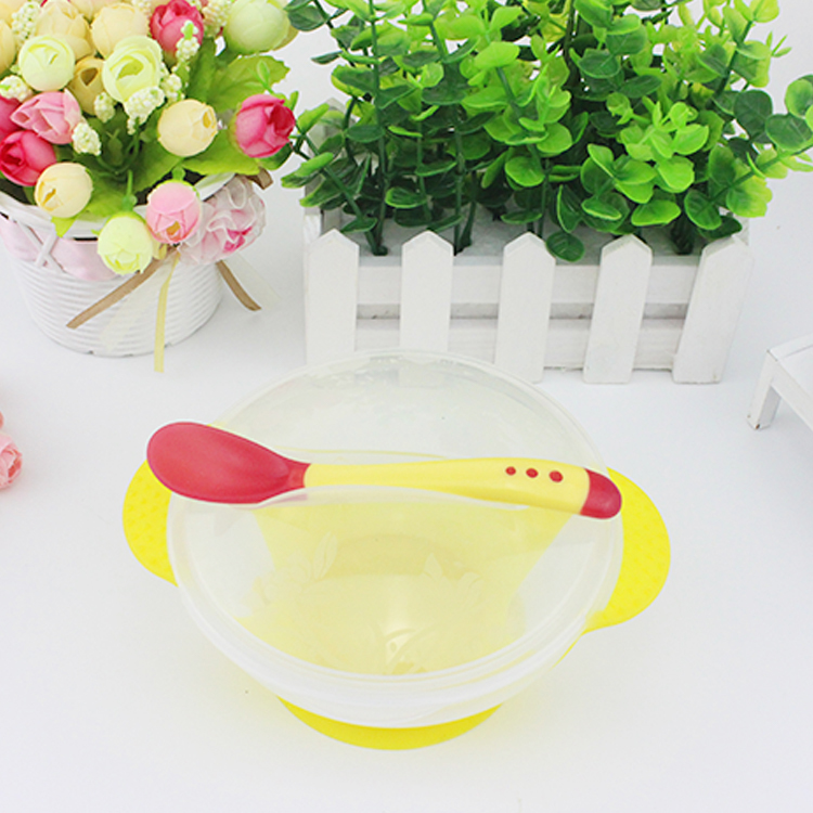 雙手柄寶寶兒童訓練碗吸盤碗兩件套