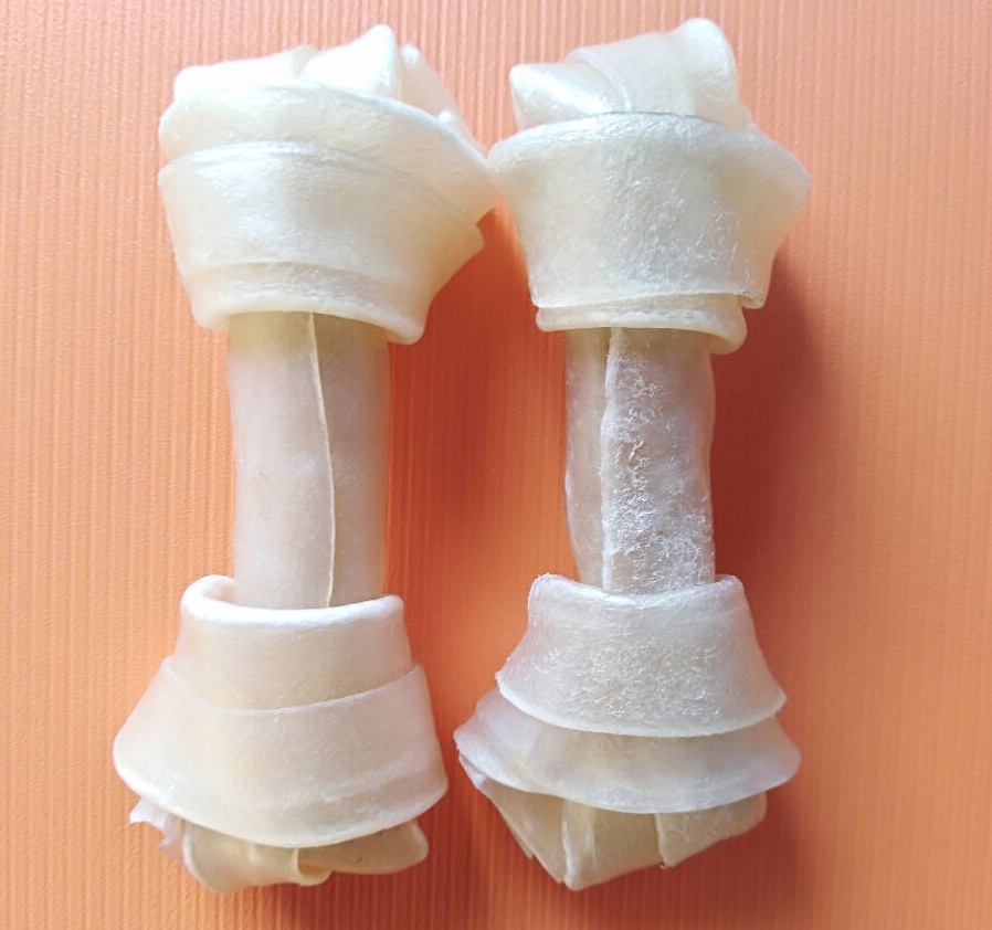 寵物用品狗零食咬膠類牛皮本色節(jié)骨