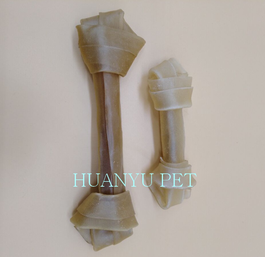 寵物用品狗零食咬膠類牛皮本色節(jié)骨