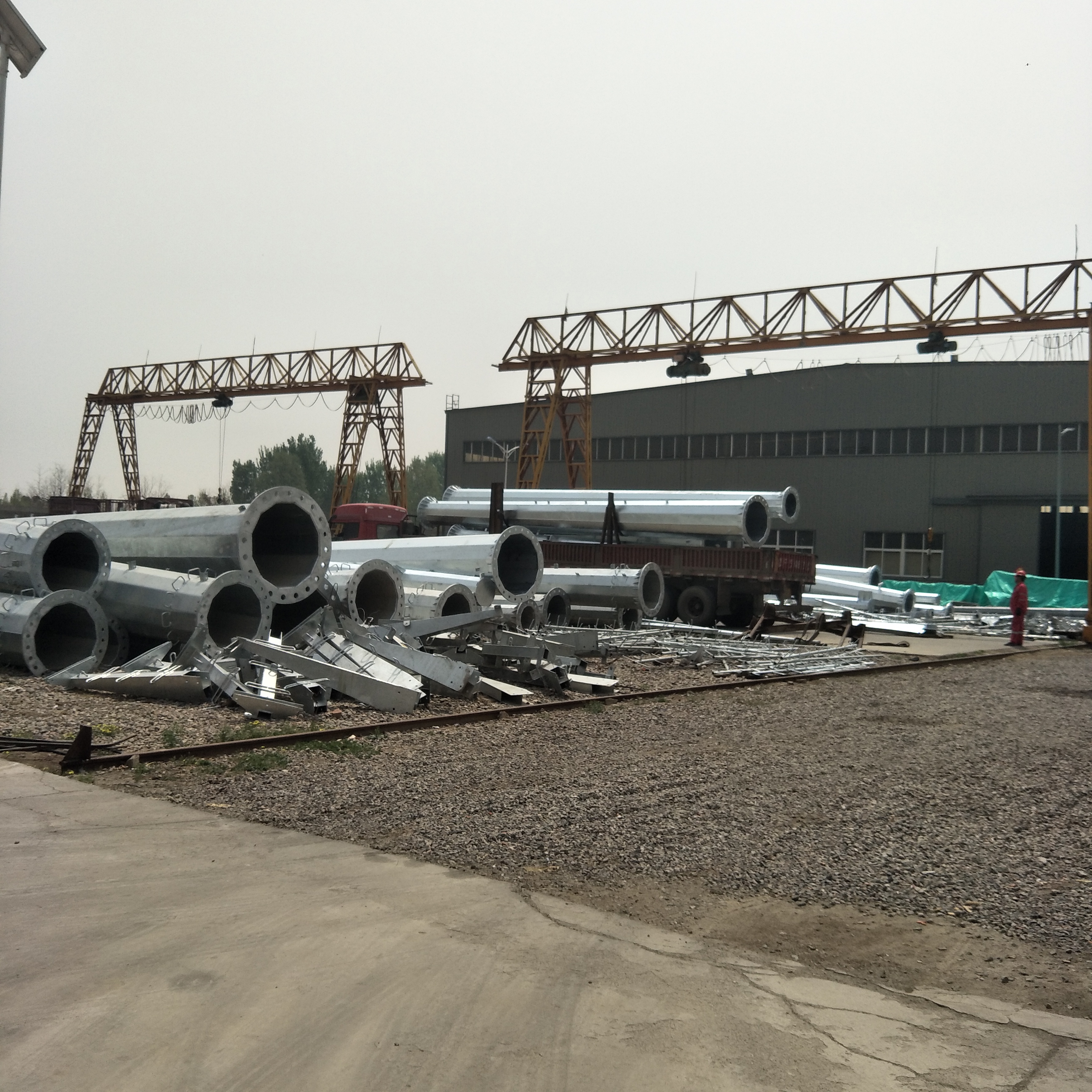 包頭市 10kv電力鋼管桿 66kv電力鋼管桿 66kv電力鋼管桿