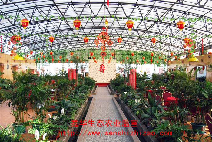 農(nóng)業(yè)生態(tài)餐廳 玻璃溫室大棚安裝 山東鑫華專業(yè)溫室建造