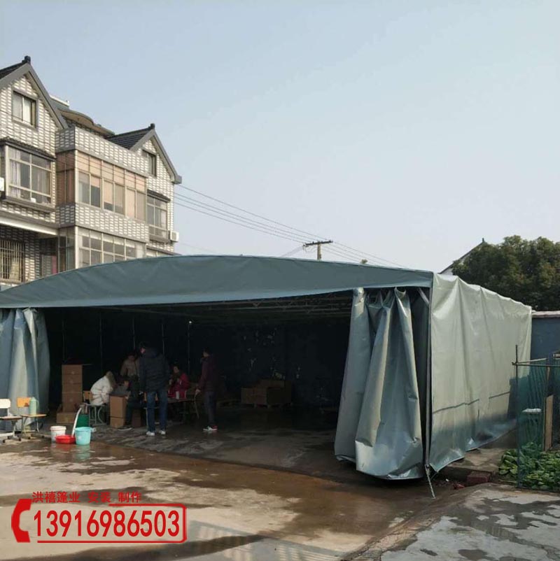 上海外岡鎮(zhèn)臨時移動雨棚 伸縮蓬（嘉定鴻禧折疊移動蓬廠家）