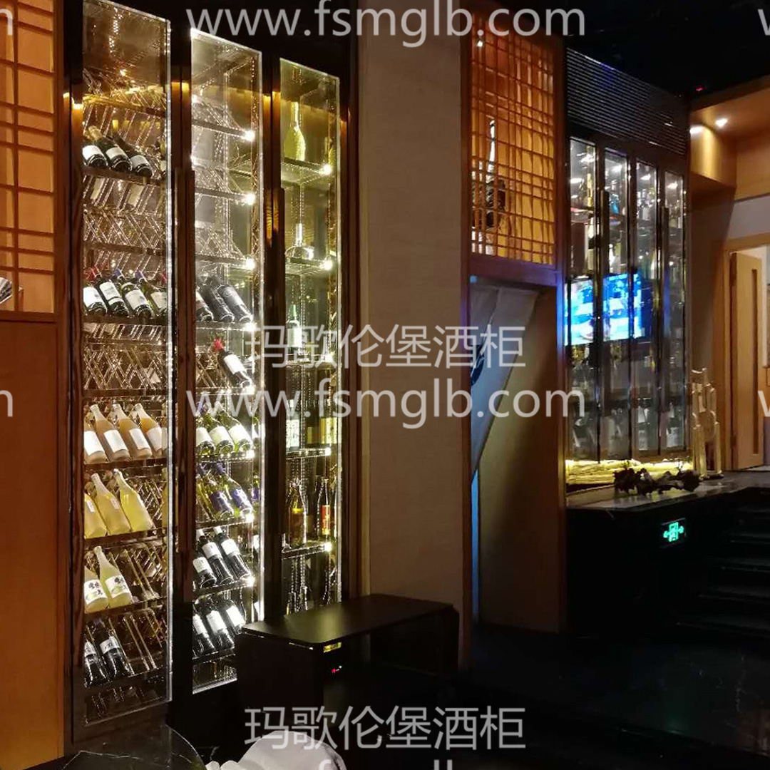 現(xiàn)代簡約不銹鋼酒柜直銷 不銹鋼酒架定制  不銹鋼酒窖定制