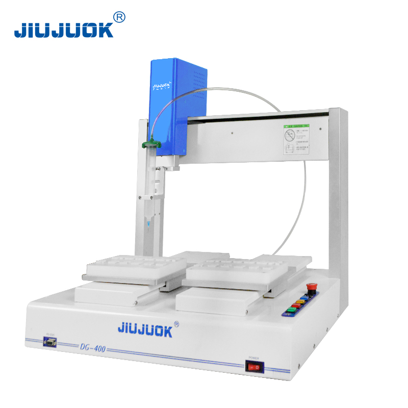 四軸點膠機械臂_深圳久巨四軸旋轉型點膠機機械臂 旋臺點膠機械臂廠家