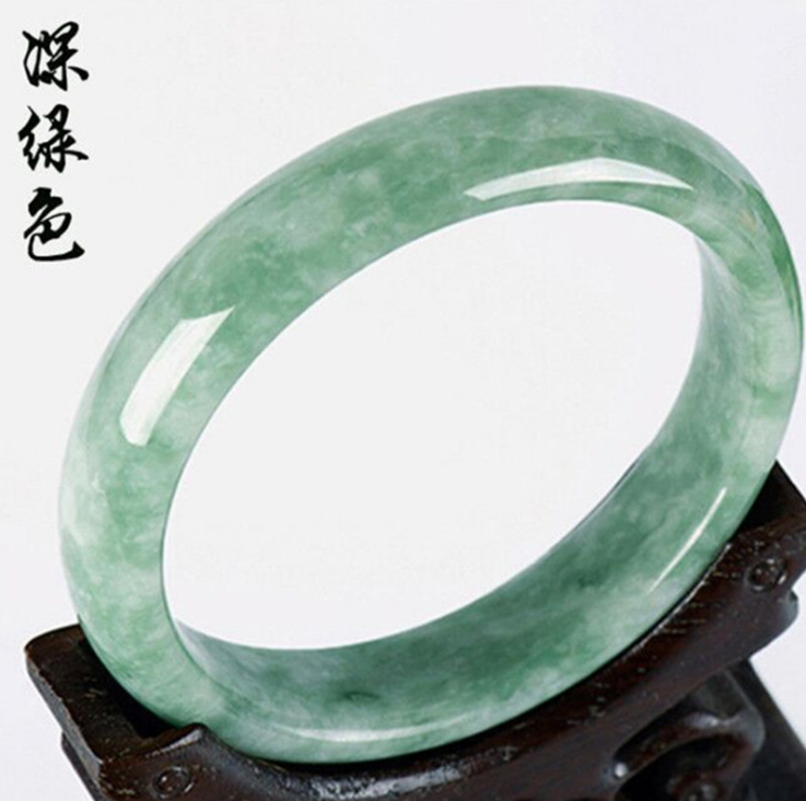 玉鐲翡翠色玉手鐲女款玉石玉器淺綠玉鐲子翡翠手鐲