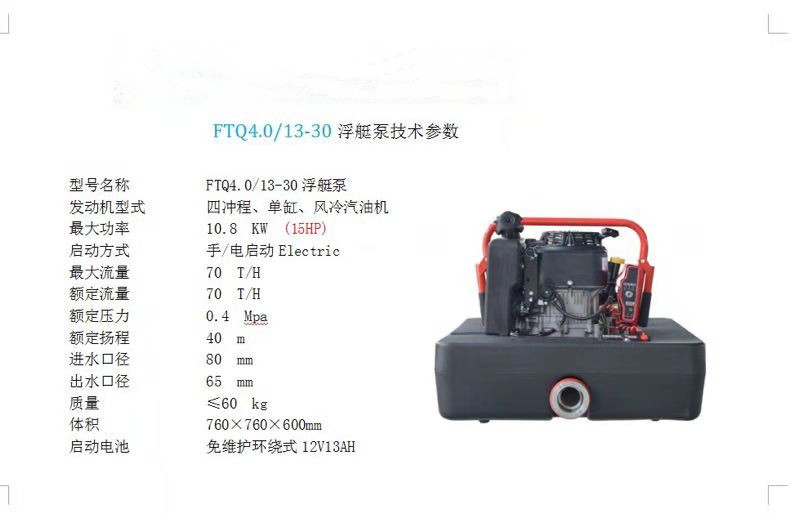 FTQ4.0/13手抬機(jī)動(dòng)浮艇泵